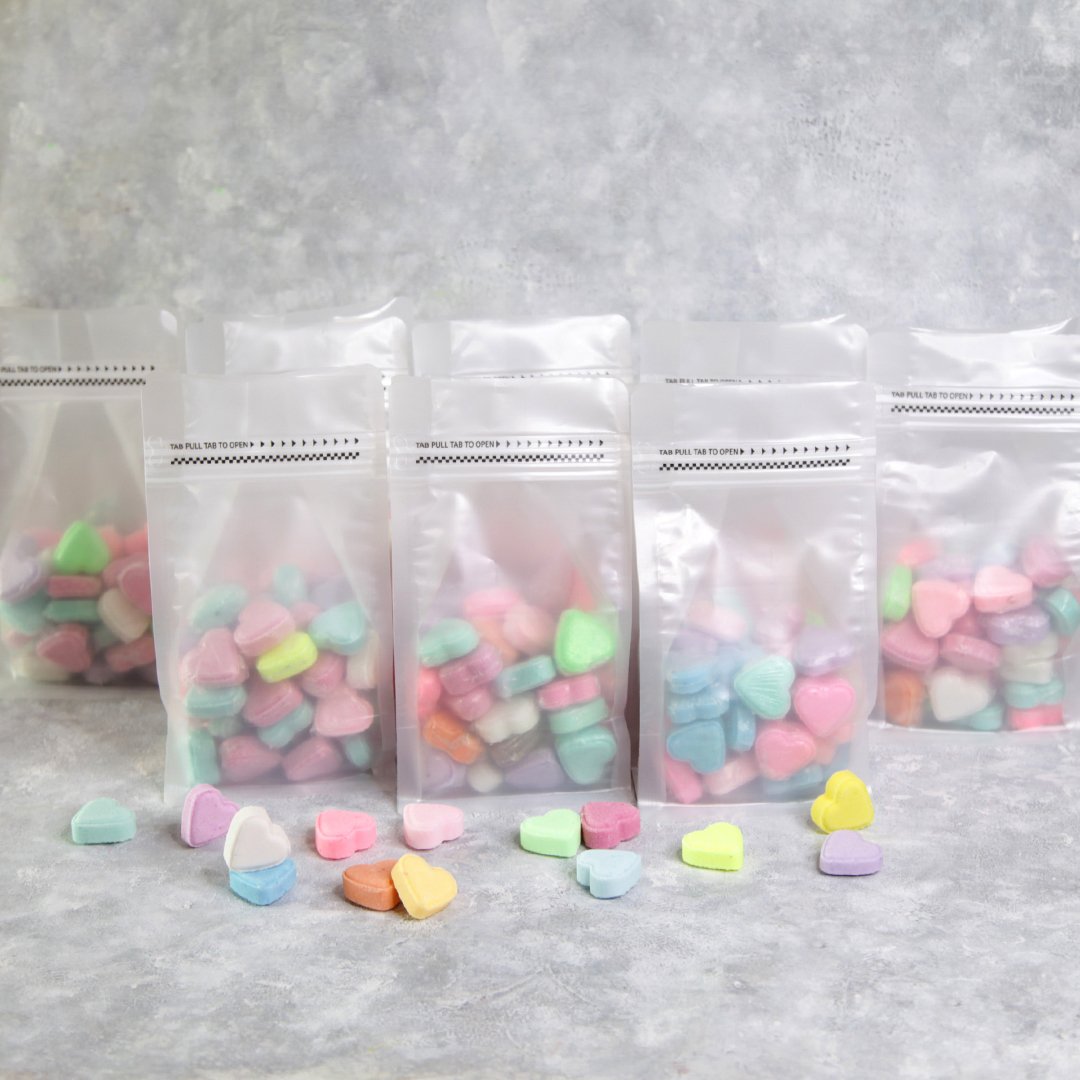 کوکتل مانیکور قلب 10 گرمی  رنگی (پک 60 عددی)